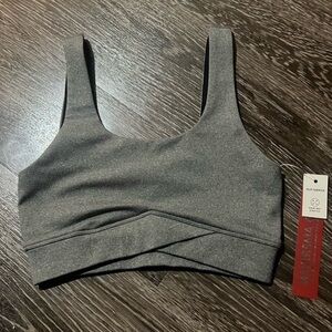 Good American Charcoal Sports Bra